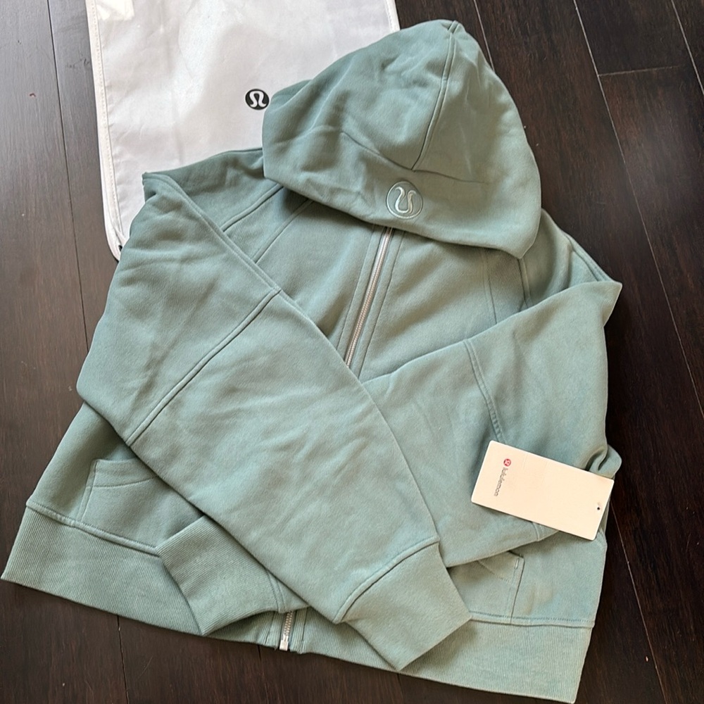 LULULEMON SCUBA OVERSIZED FULL ZIP SCUBA IN TIDEWATER TEAL SZ M/L NWT - Picture 5 of 11